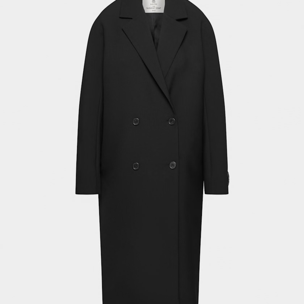 Aritzia Black Double-Breasted Coat BABATON